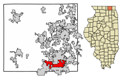 McHenry County Illinois Incorporated and Unincorporated areas Lake in the Hills Highlighted